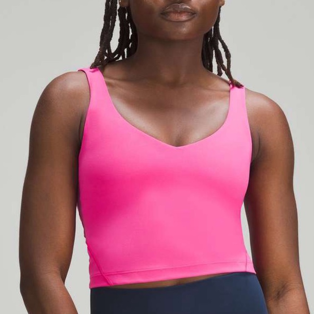 Lululemon Bright Hot Pink Align Tank Top Built in Bra Size 0